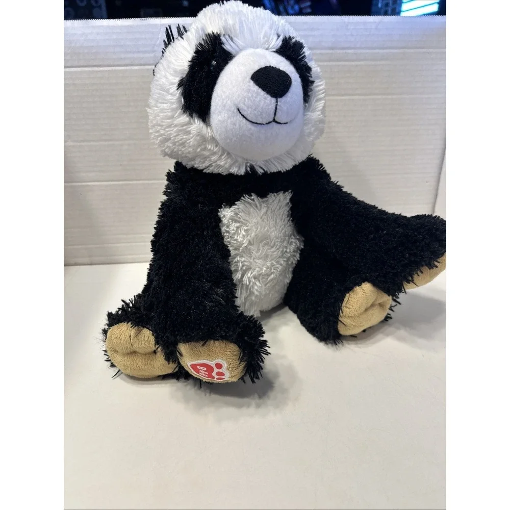 Build a Bear Black and White Panda Bear Brown‎ Paws Plush 13